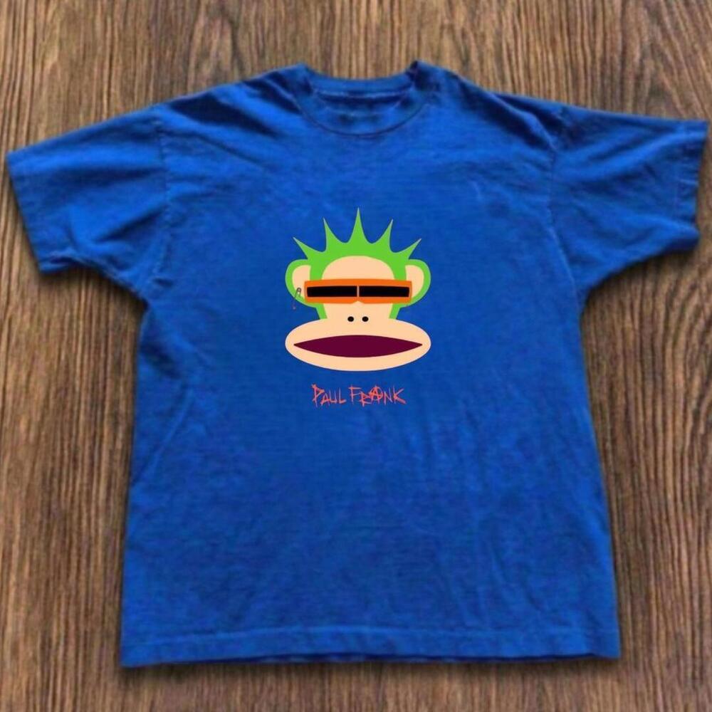 Gildan Men Blue T-Shirt, Paul Frank Blue Sock Monkey Tee